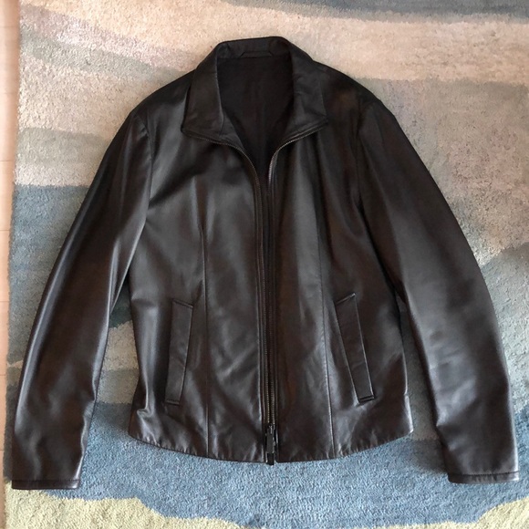 Armani leather jacket. - Picture 1 of 5
